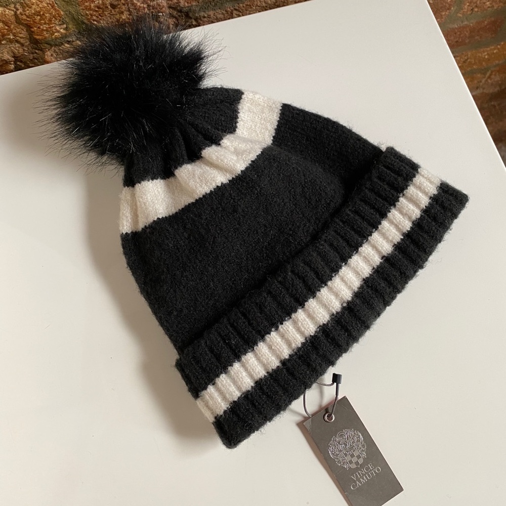 Vince Camuto black and white Beanie